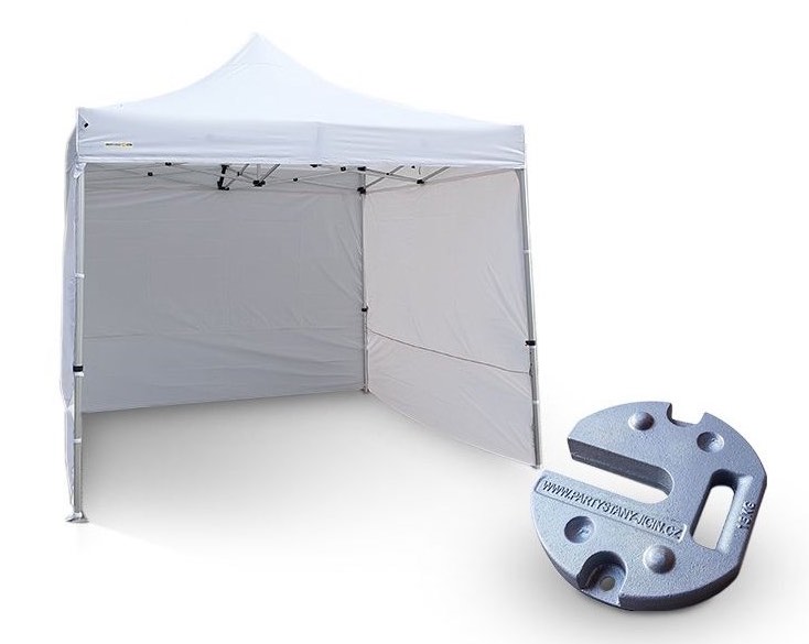 Ollós Party sátor 3x3m ALU Premium 4db ablak nélküli oldal + nehezék 4db